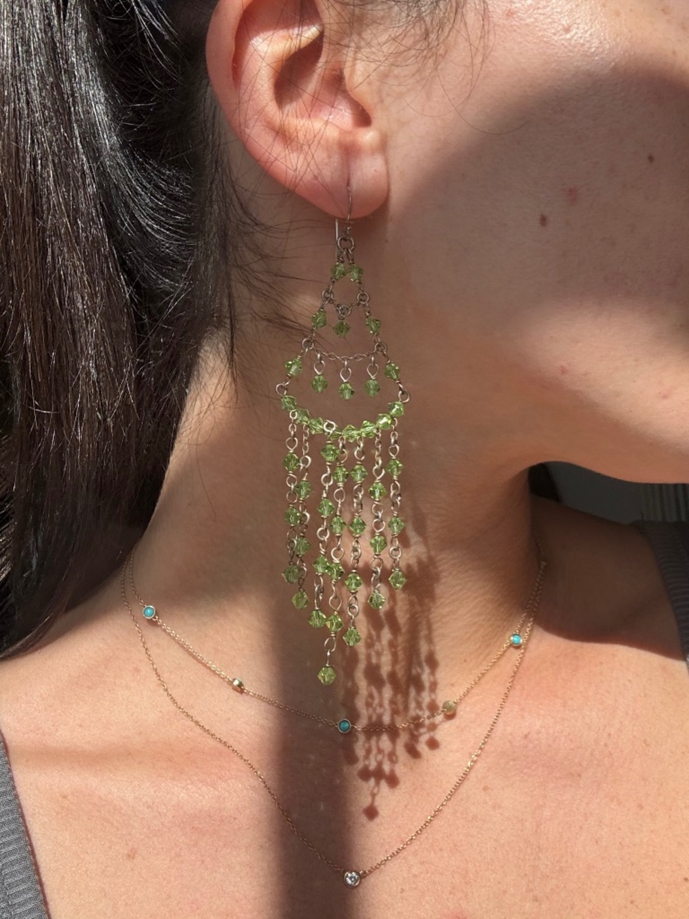 Vintage Chandelier Dangle Statement Earrings